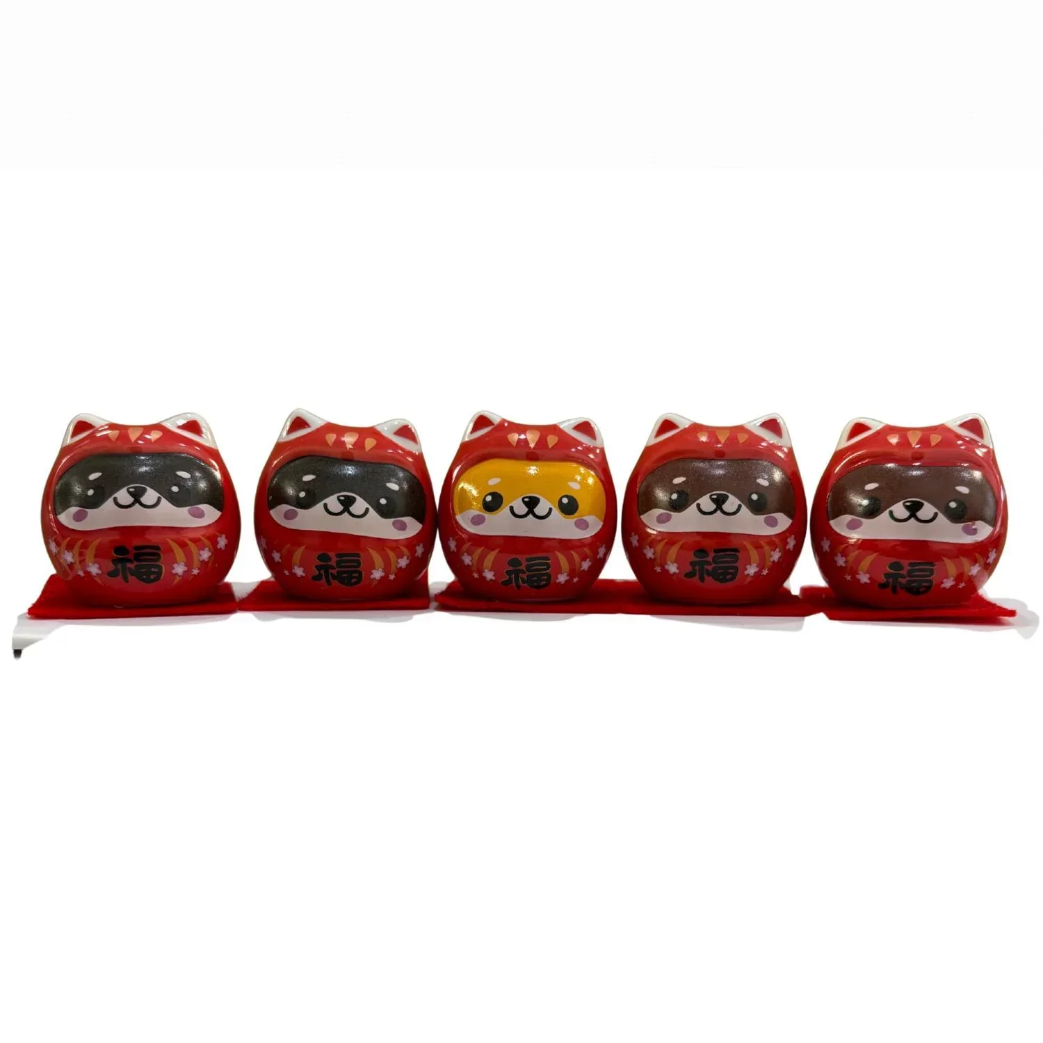 LUCKY DARUMA SHIBA INU 2.5 INCH 1P Colours May Vary